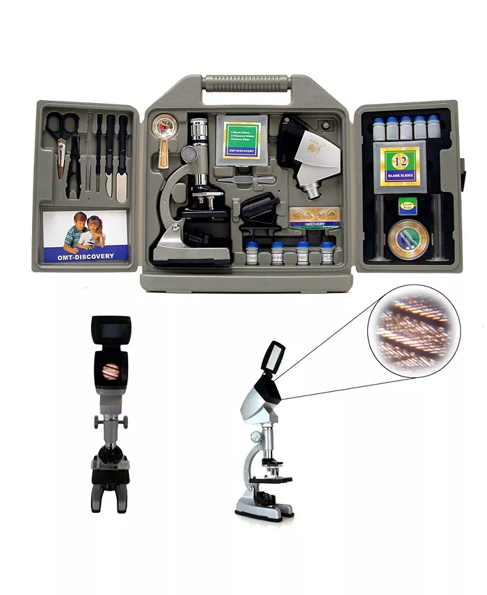 Cosmo Brands Cassini 67Piece 1200X Microscope Kit， Group Viewing Projection Hood and Case - Mycitystee