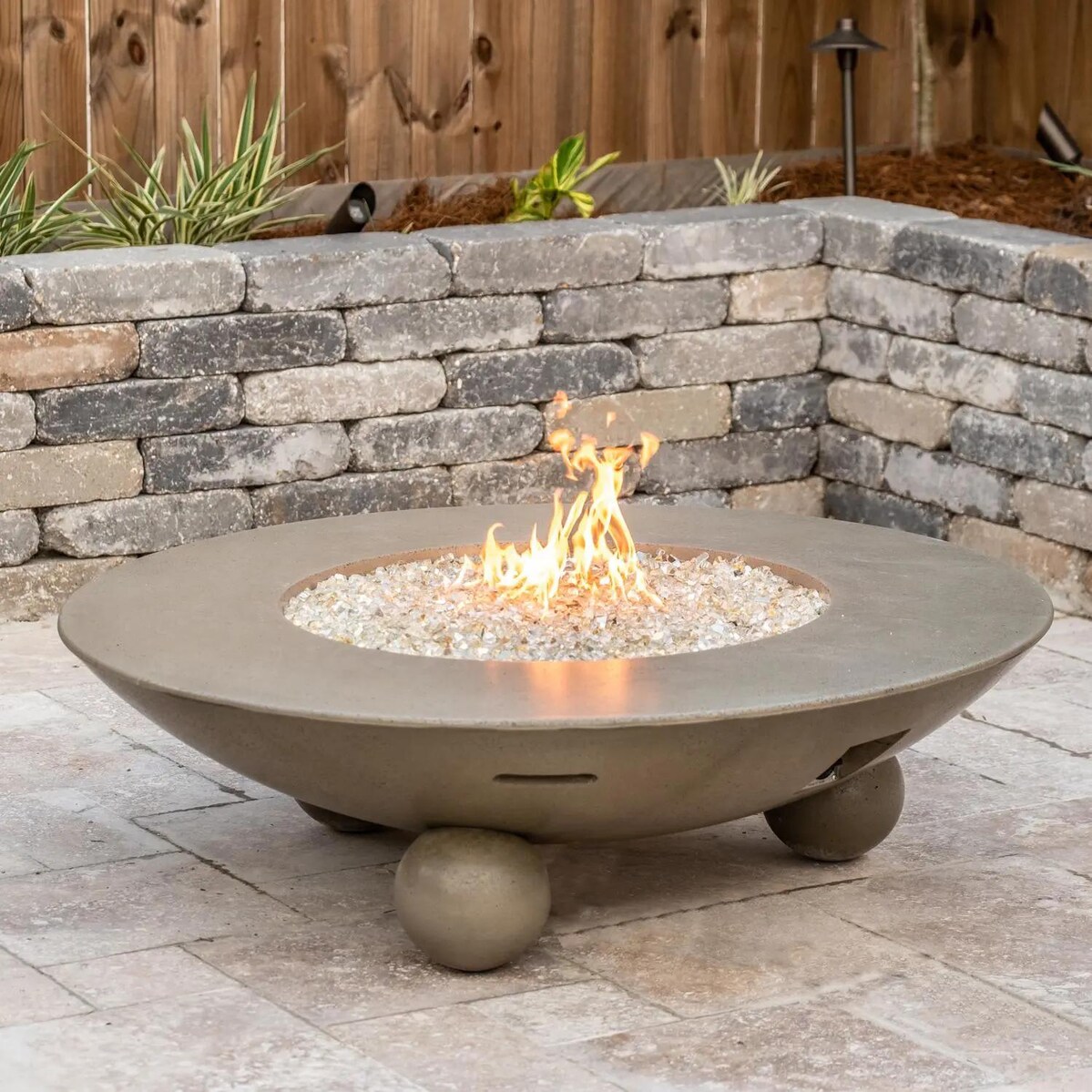 American Fyre Designs Versailles 54-Inch Natural Gas Firetable With Ball Feet - Mycitystee