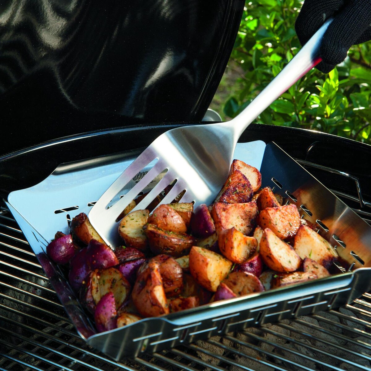 Weber 6434 Deluxe Large Stainless Steel Vegetable Grill Basket - Mycitystee