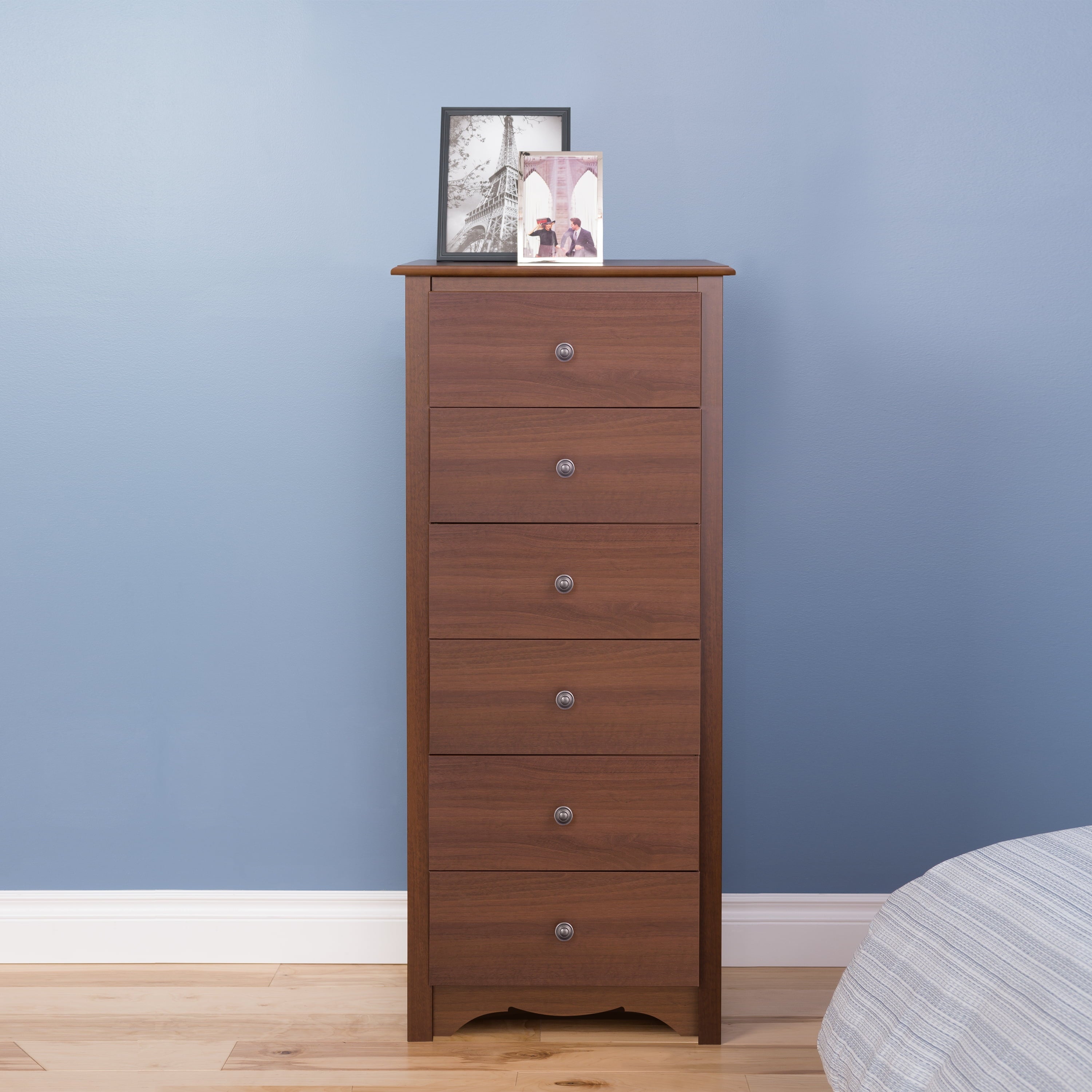 Monterey Classic Tall 6-Drawer Lingerie Chest， Cherry - - 37236438 - Mycitystee