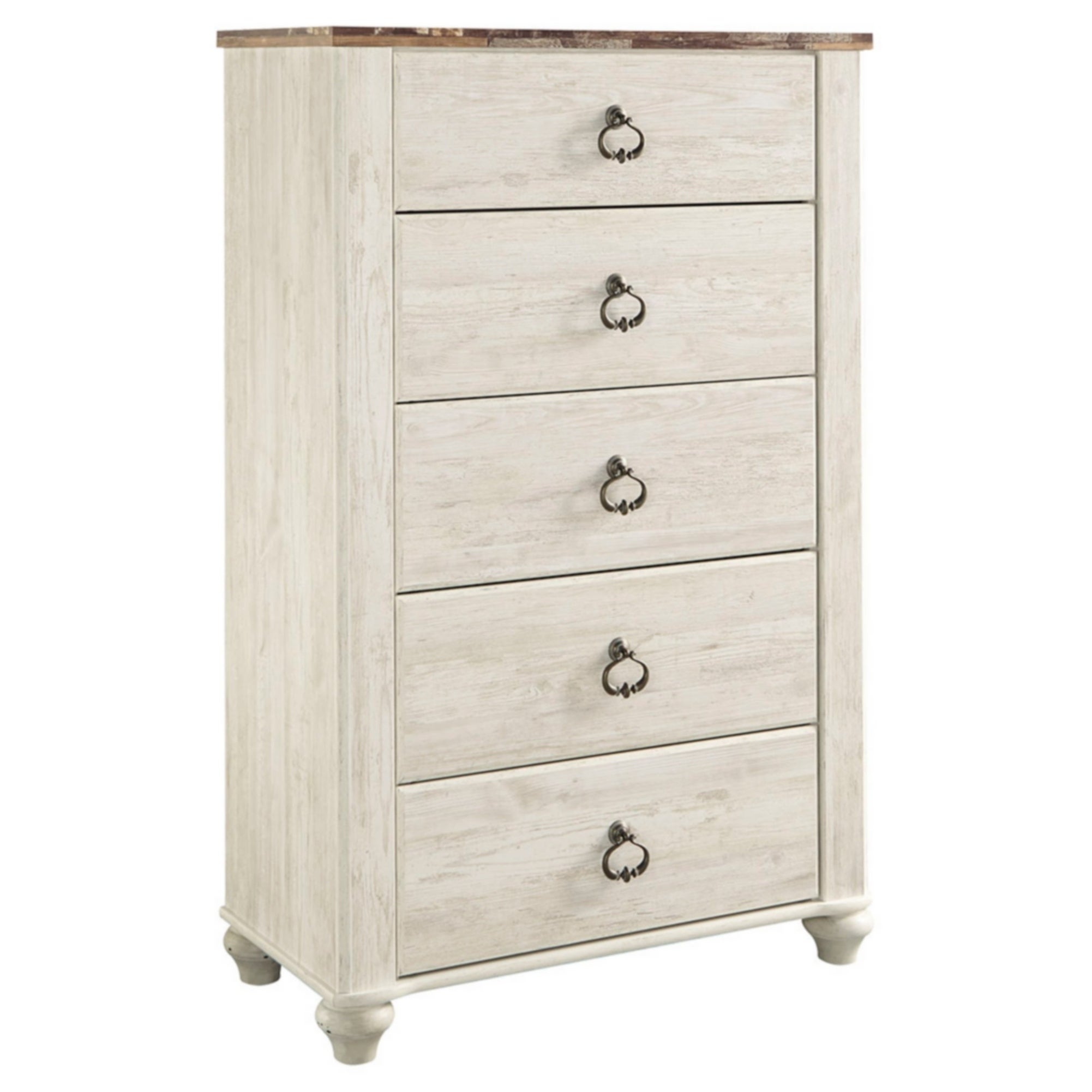 Willowton White Five Drawer Chest - - 13096849 - Mycitystee