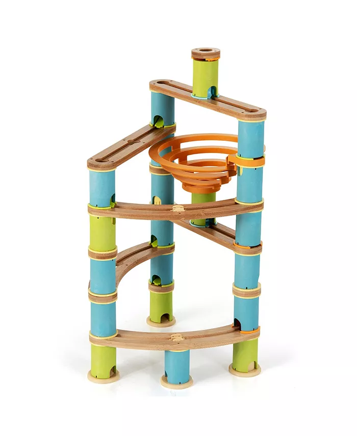 Costway Wooden Marble Run Construction 111PCS STEM Educational Learning Toys for Kid - Mycitystee