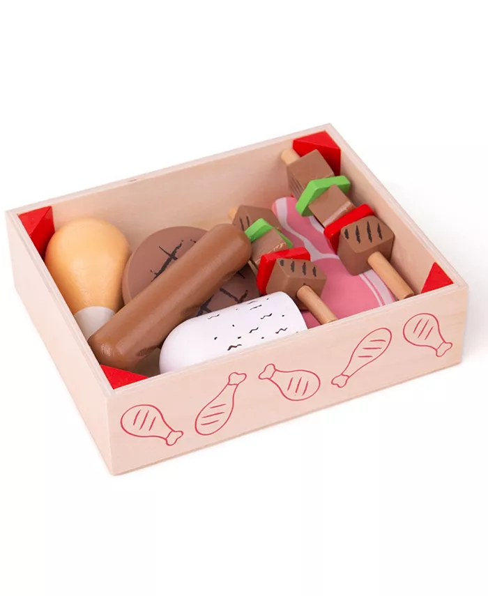 Bigjigs Toys - Butchers Crate Set， 9 Piece - Mycitystee