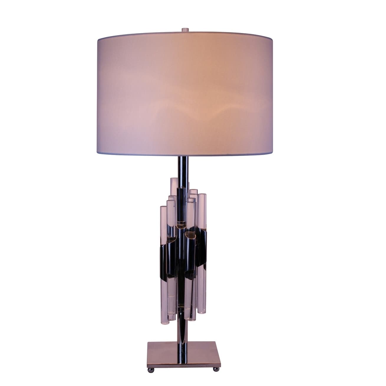 Polished Nickel With Clear Crystal Table Lamp - Mycitystee