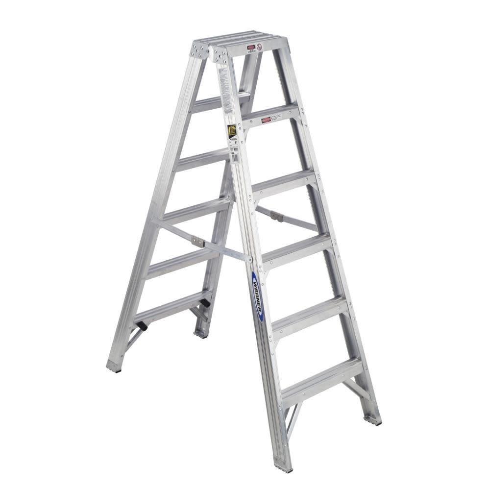 6-ft Aluminum 375-lb Type IAA Twin-Step Ladder - Mycitystee