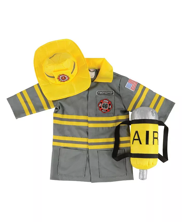 Kaplan Early Learning Firefighter Career Dramatic Play Dress Up Costume - Mycitystee