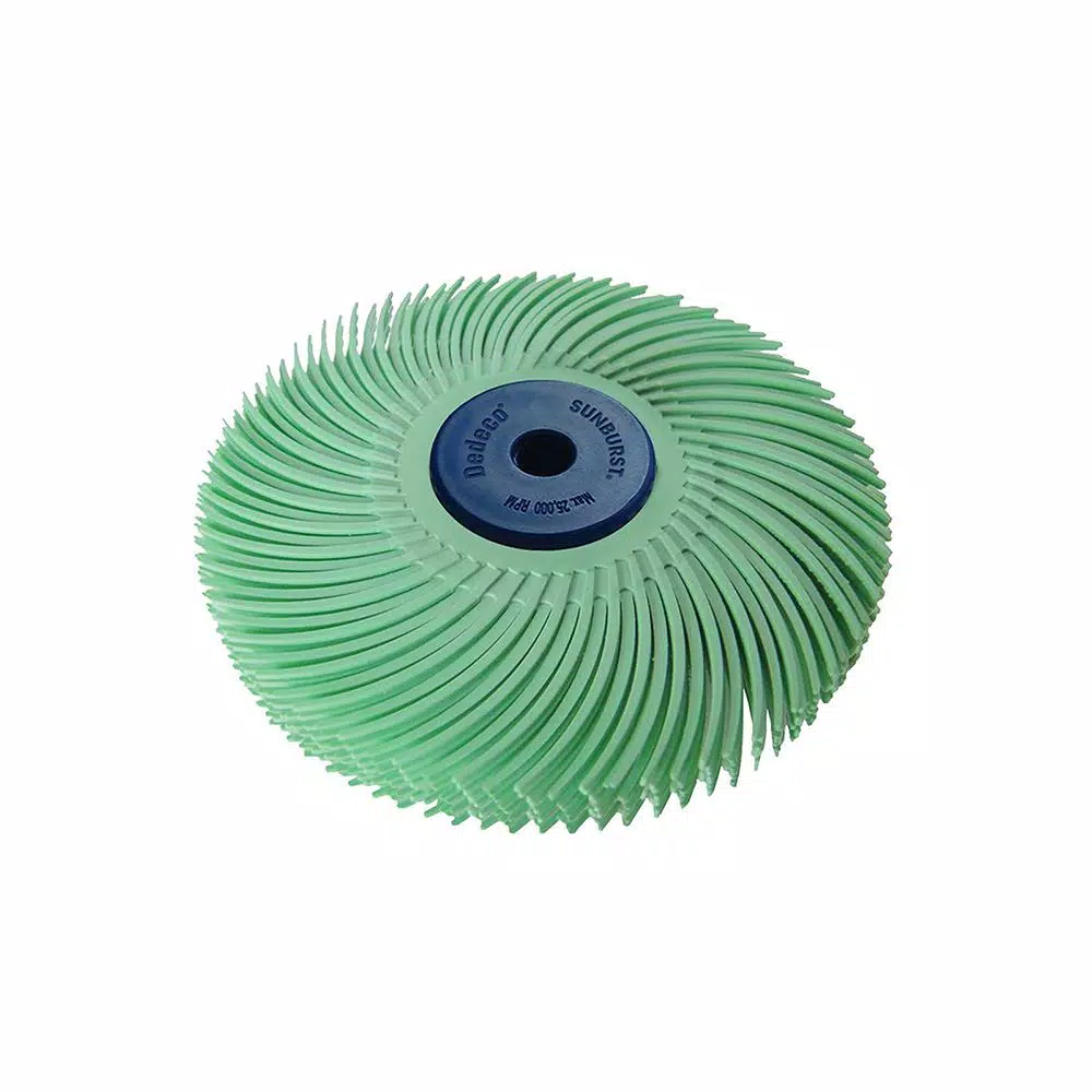 Dedeco Sunburst 3 in. 6-Ply Radial Discs 1/4 in. 1 mic U-Fine Arbor Thermoplastic Cleaning and Polishing Tool and#8211; XDC Depot - Mycitystee