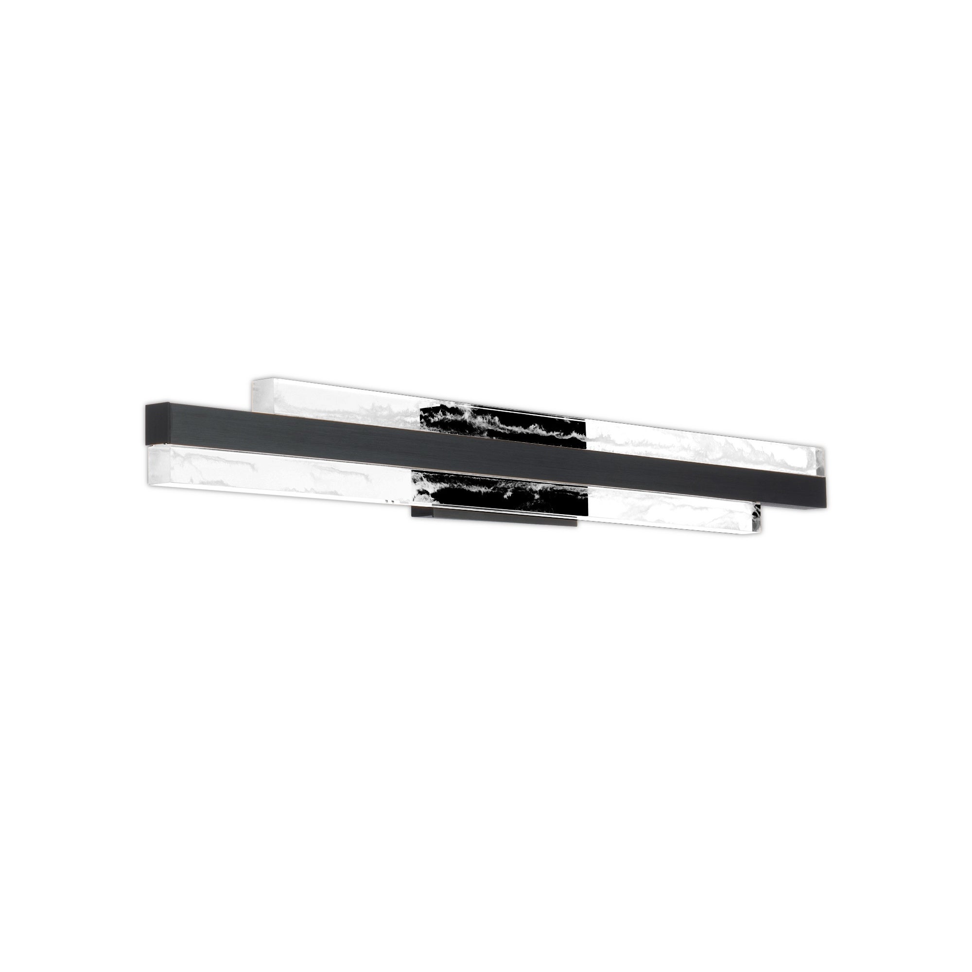 Tandem 27in LED Bath Vanity and Wall Light 3000K in Black - Mycitystee