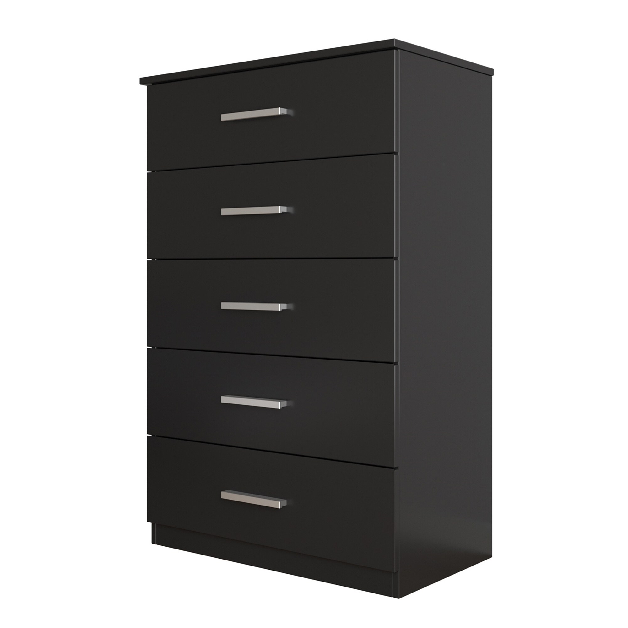 Hanover Solid Wood Black 5 Drawer Chest - - 31087602 - Mycitystee