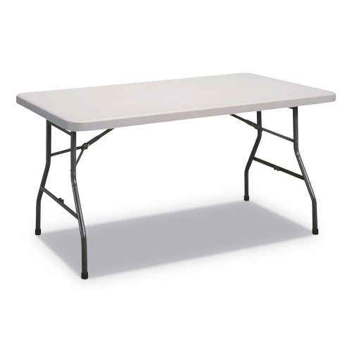 Alera Rectangular Plastic Folding Table， 60w x 30d x 29 1/4h， Gray (PT6030G) - Mycitystee