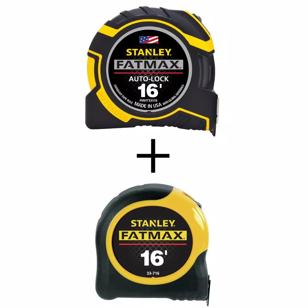 Stanley FATMAX 16 ft. Autolock Tape Measure with Bonus 16 ft. FATMAX Tape Measure and#8211; XDC Depot - Mycitystee
