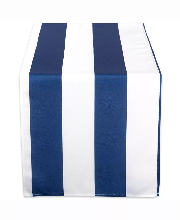 Design Imports Nautical Blue Cabana Stripe Outdoor Table Runner 14