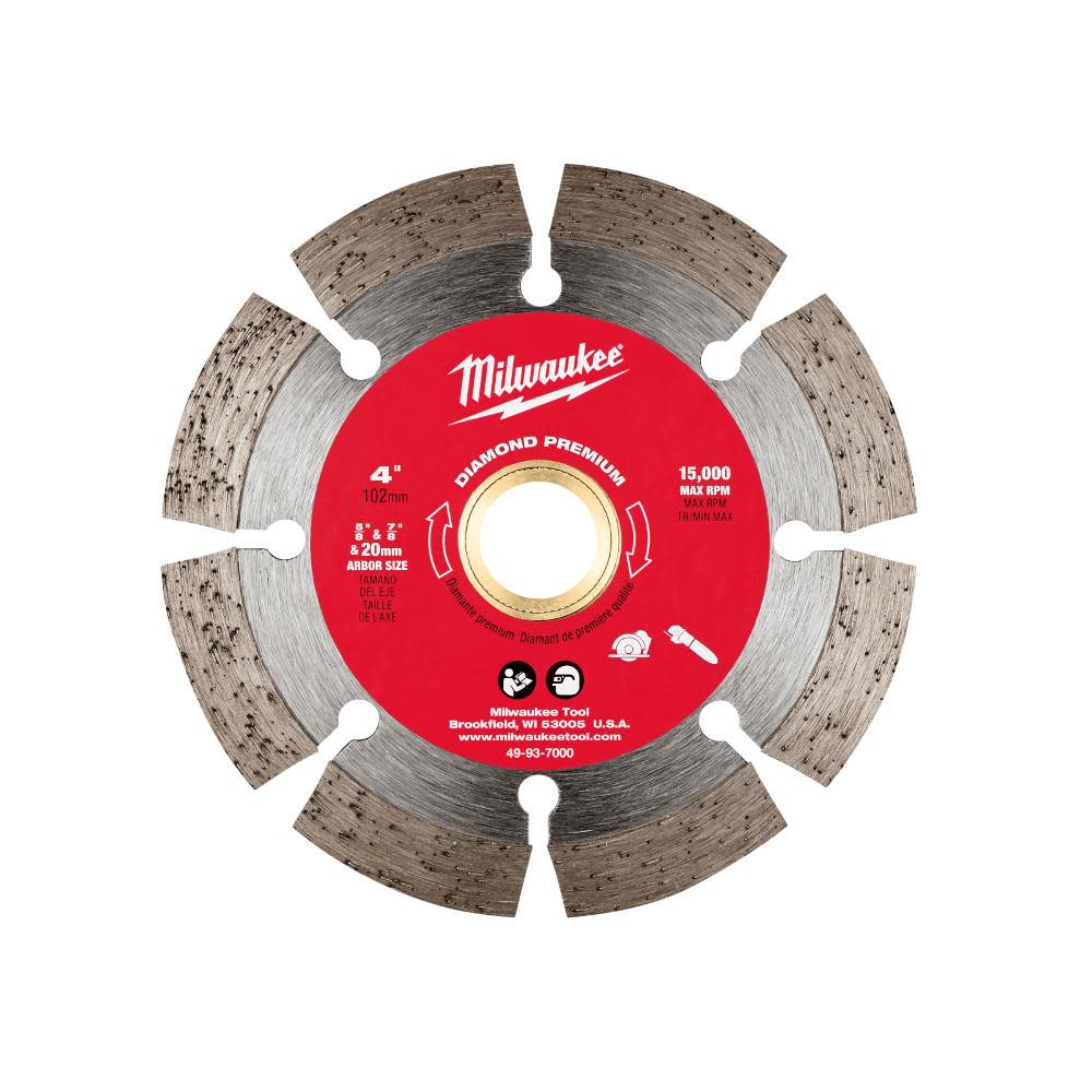 Milwaukee 4 In. Diamond Premium Segmented 49-93-7000 from Milwaukee - Mycitystee