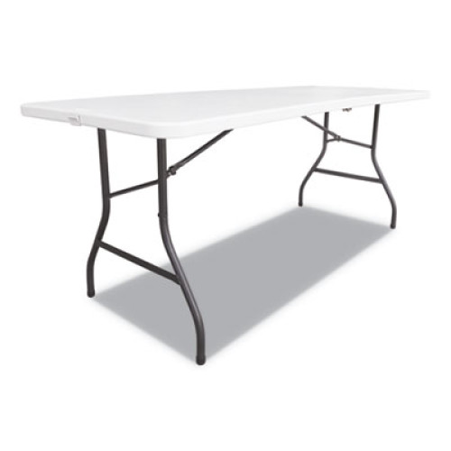 Alera Fold-in-Half Resin Folding Table， 60w x 29 5/8d x 29 1/4h， White (FR60H) - Mycitystee