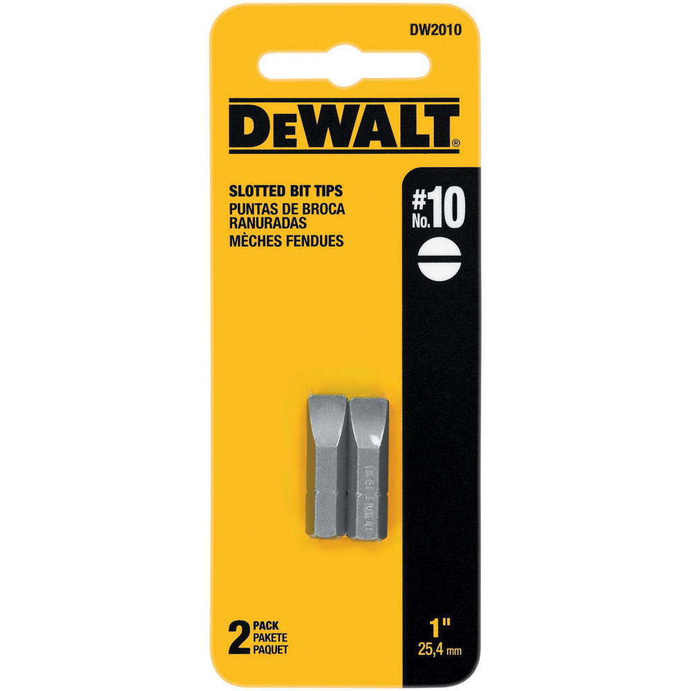 DEWALT #10 Slotted Insert Bit Tip DW2010 from DEWALT - Mycitystee