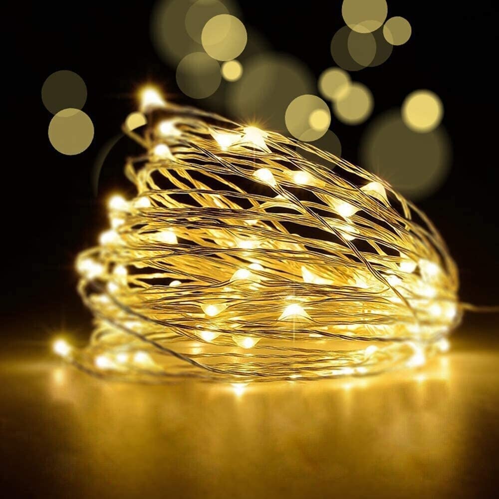 LED Fairy String Lights with Remote Control - 2 Set 100 LED 33ft - Yellow Shopping - The Best Deals on String Lights | 39295047 - Mycitystee
