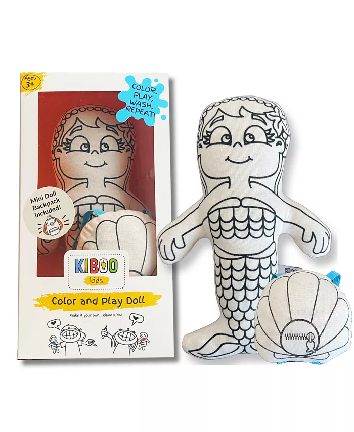 Kiboo Kids Mermaid with Mini Shell Backpack for Coloring and Play - Mycitystee