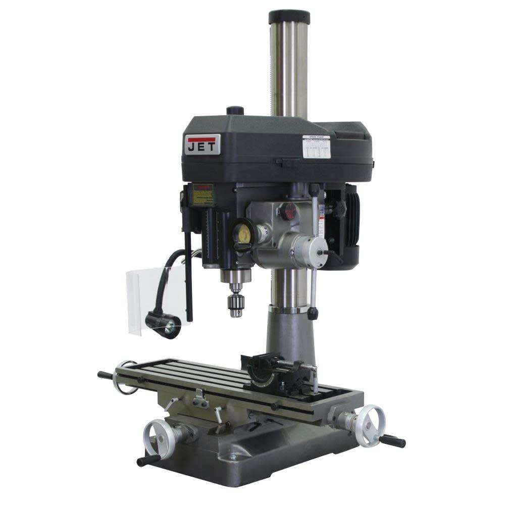 JET Mill/Drill with Newall DP500 DRO and X-Axis Table Powerfeed 350136 from JET - Mycitystee
