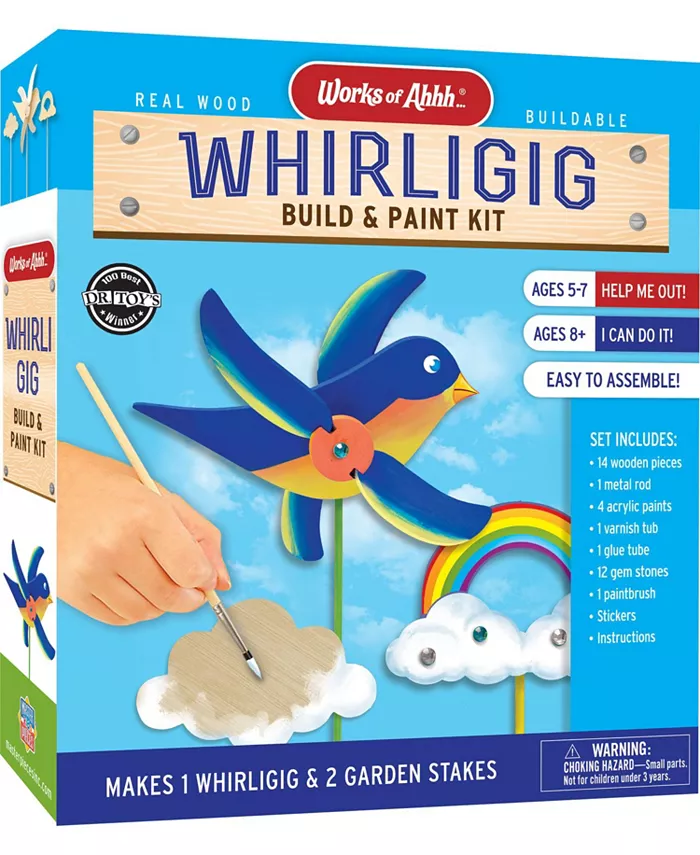 MasterPieces Puzzles Works of Ahhh Craft Set - Whirlygig Buildable Paint Kit - Mycitystee