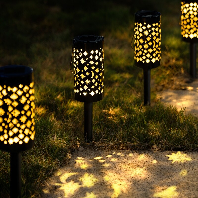Solar Black Metal Shade LED Path 6-Pack Light (Warm White) - 6 Pack - Mycitystee