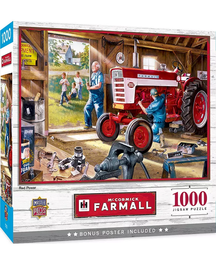 MasterPieces Puzzles Farmall - Red Power 1000 Piece Adult Jigsaw Puzzle - Mycitystee