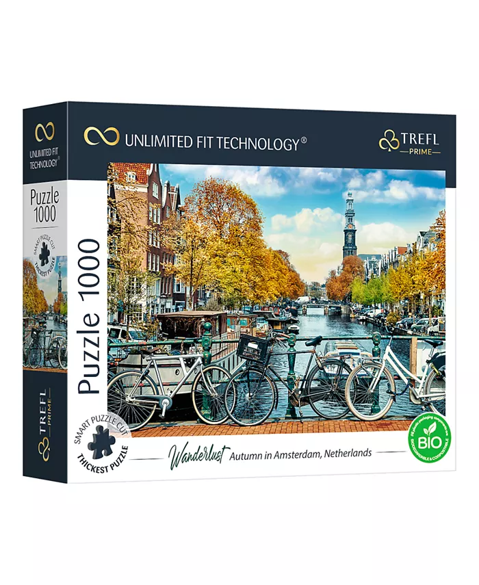 Trefl Prime 1000 Piece Puzzle- Wanderlust Autumn in Amsterdam， Netherlands - Mycitystee