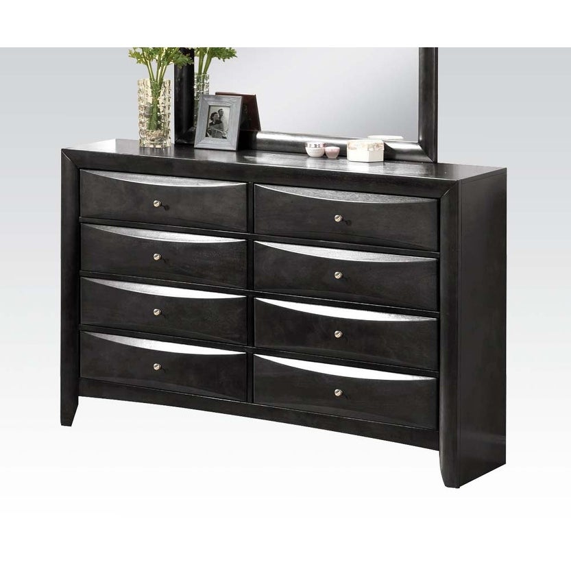 Global Pronex 4 Tier Wooden Dresser with 8 Drawers in Black - - 35478759 - Mycitystee