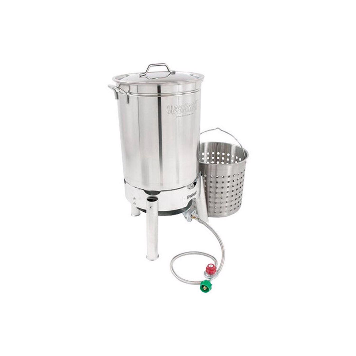 Bayou Classic 58000 BTU Stainless Steel Portable Outdoor Cooker Kit 44 qt - Mycitystee