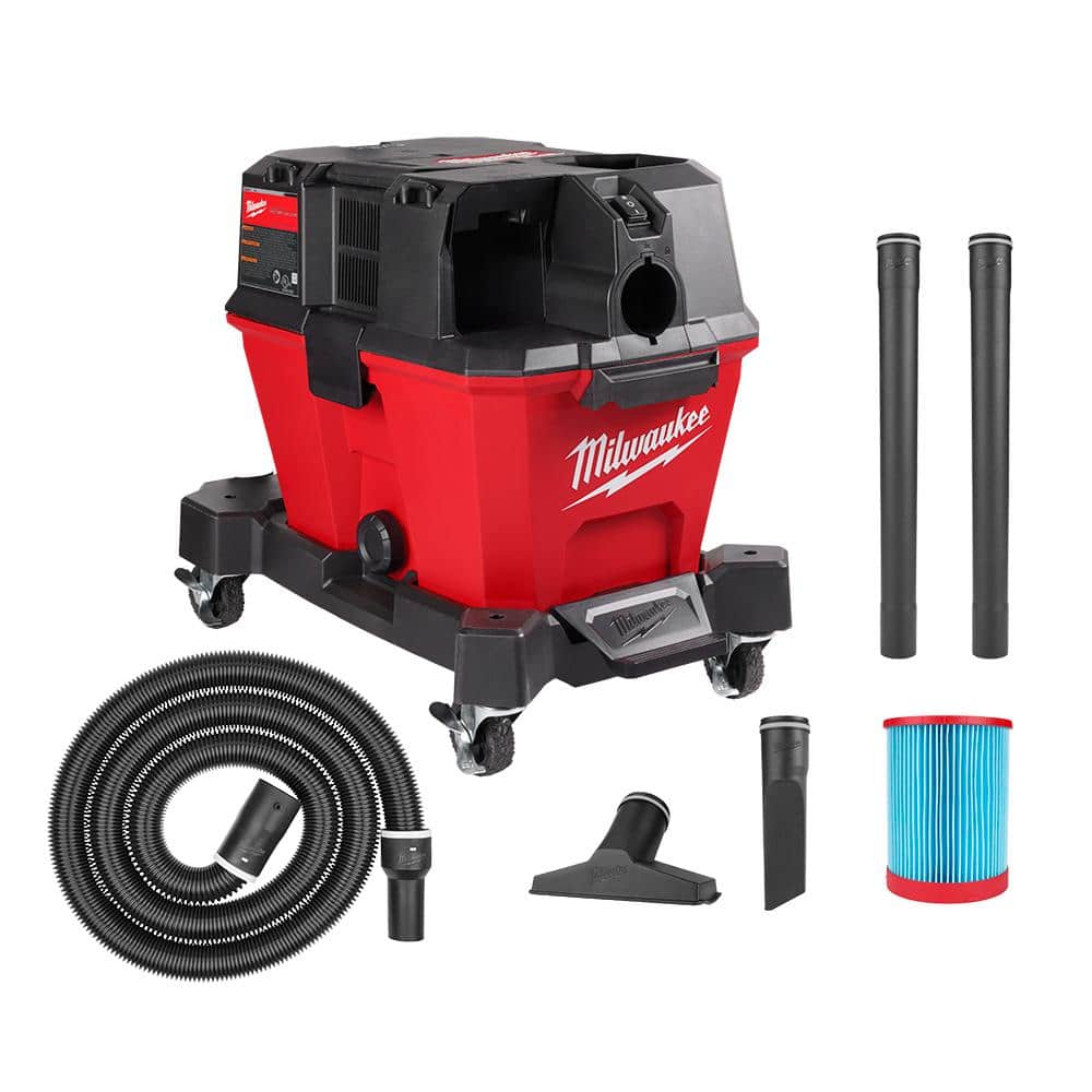 Milwaukee M18 FUEL 6 Gal. Cordless Wet/Dry Shop Vacuum with Filter, Hose, and Accessories 0910-20 - Mycitystee