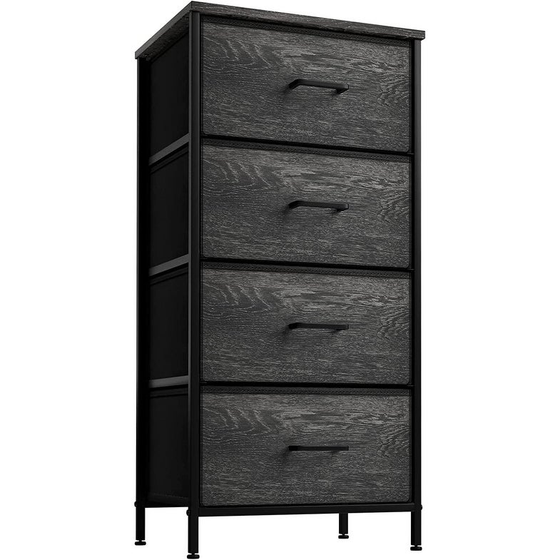 4 Drawer Bedside Nightstand Chest Tower Bedroom Dresser， Assorted Colors - - 36790793 - Mycitystee