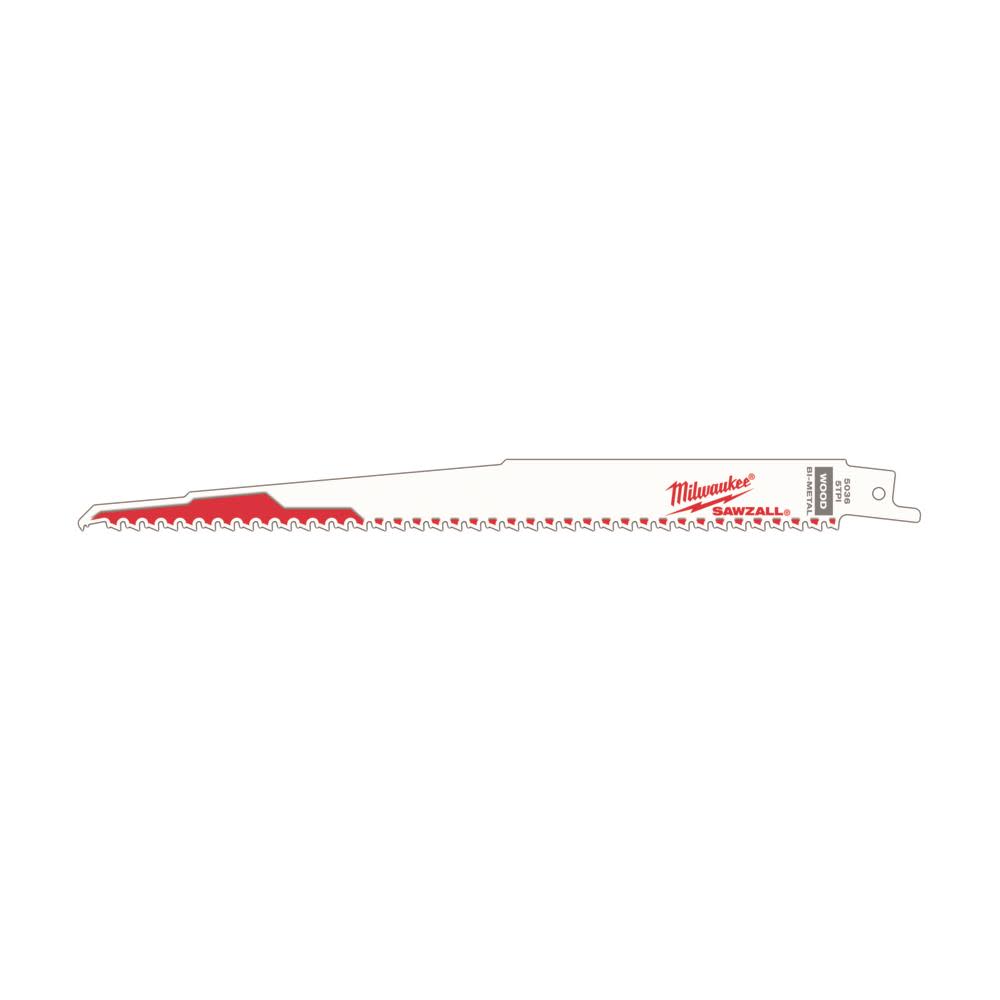 Milwaukee 9 in. 5 TPI SAWZALL Blades 5PK 48-00-5036 from Milwaukee - Mycitystee