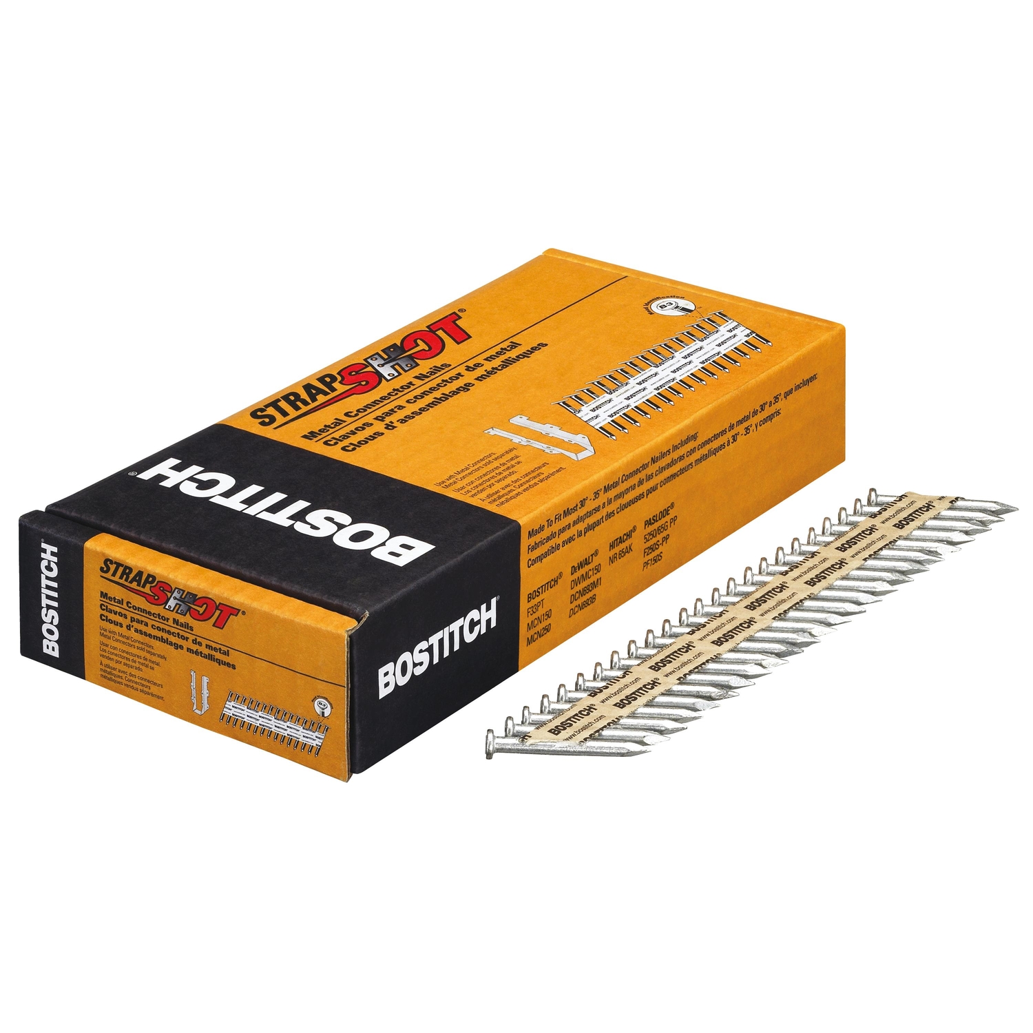 Bostitch 1-1/2 in. 10 Ga. Straight Strip Galvanized Nails 500 pk - Mycitystee