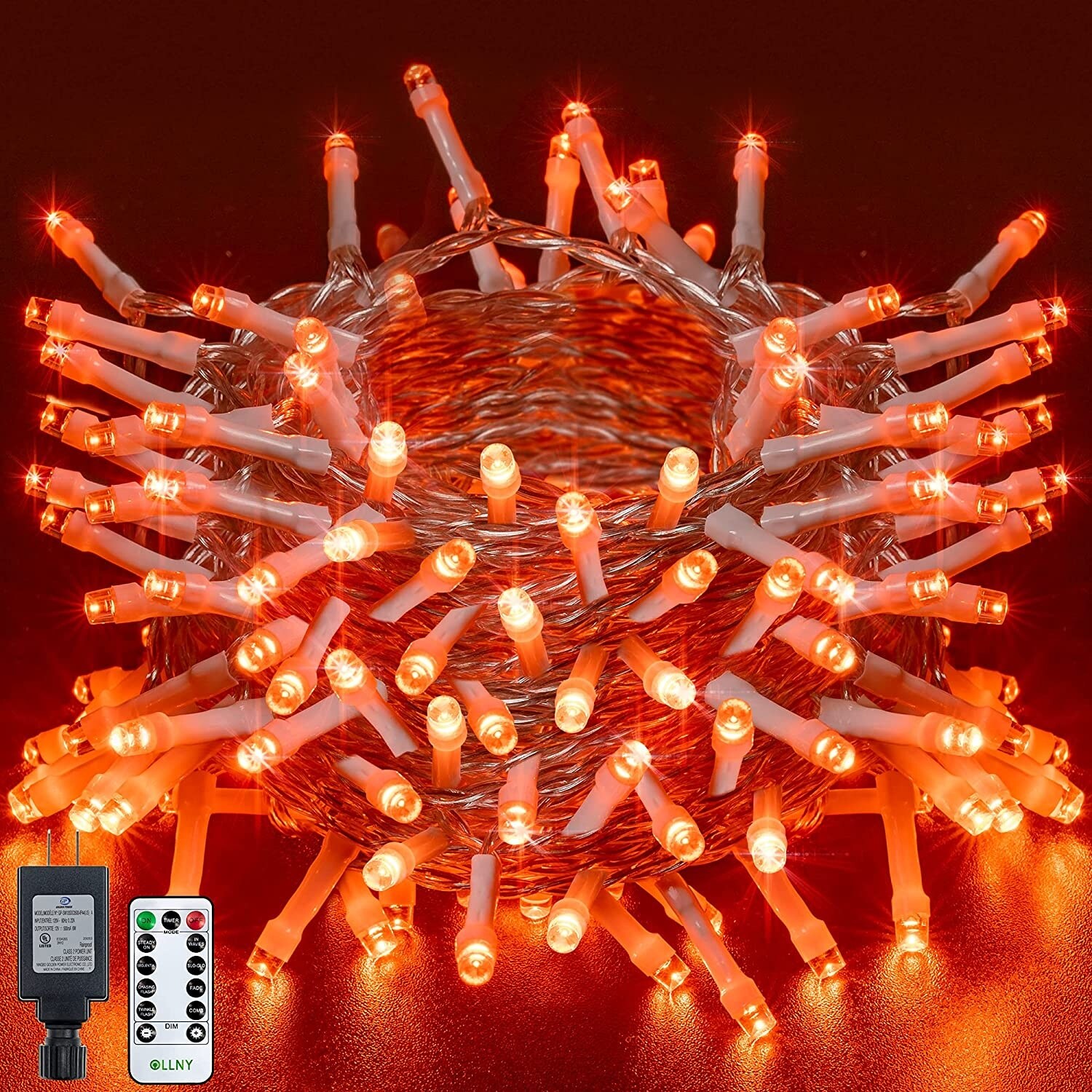 60FT 180 LED Halloween Decorations String Light Outdoor - Yellow Shopping - The Best Deals on String Lights | 39295445 - Mycitystee