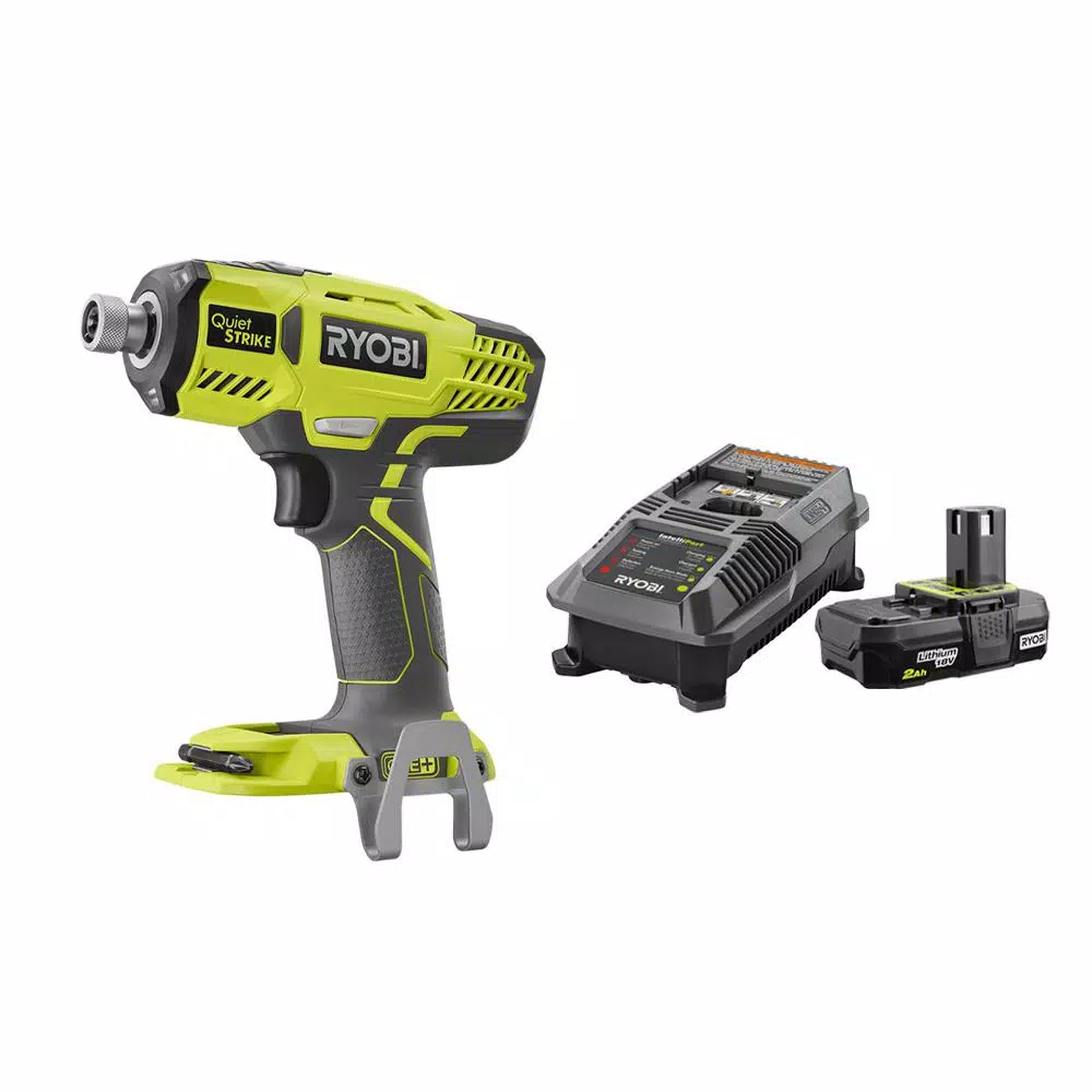 RYOBI 18-Volt ONE+ Cordless 1/4 in. Hex QuietSTRIKE Pulse Driver with Belt Clip with 2.0 Ah Battery and Charger Kit and#8211; XDC Depot - Mycitystee