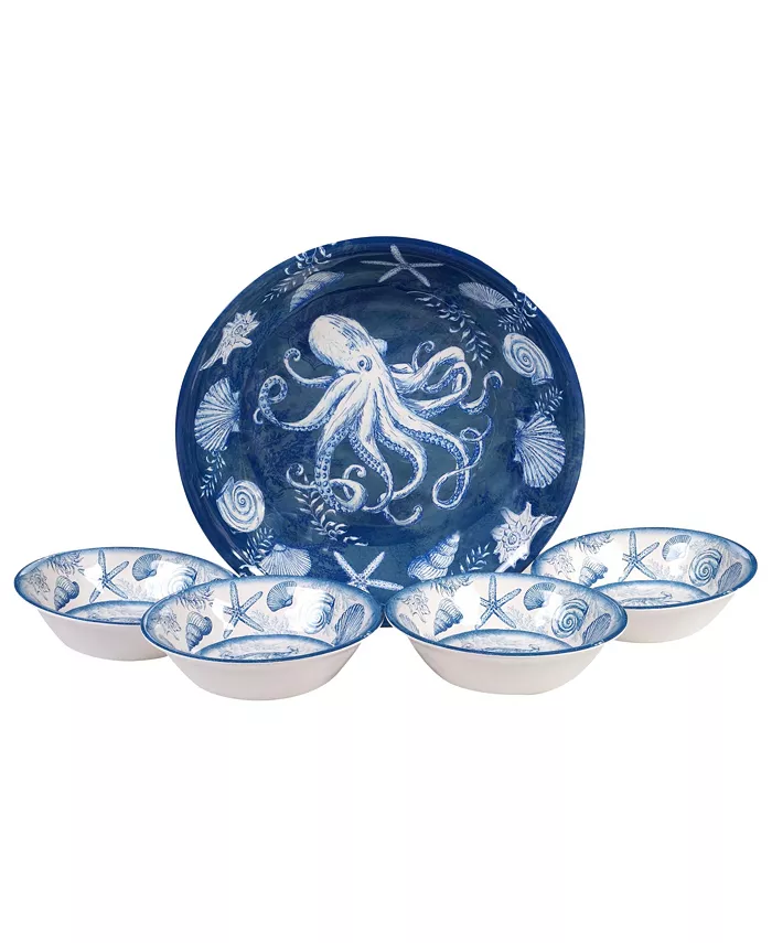 Certified International Oceanic Melamine 5-Pc. Salad Serving Set - Mycitystee