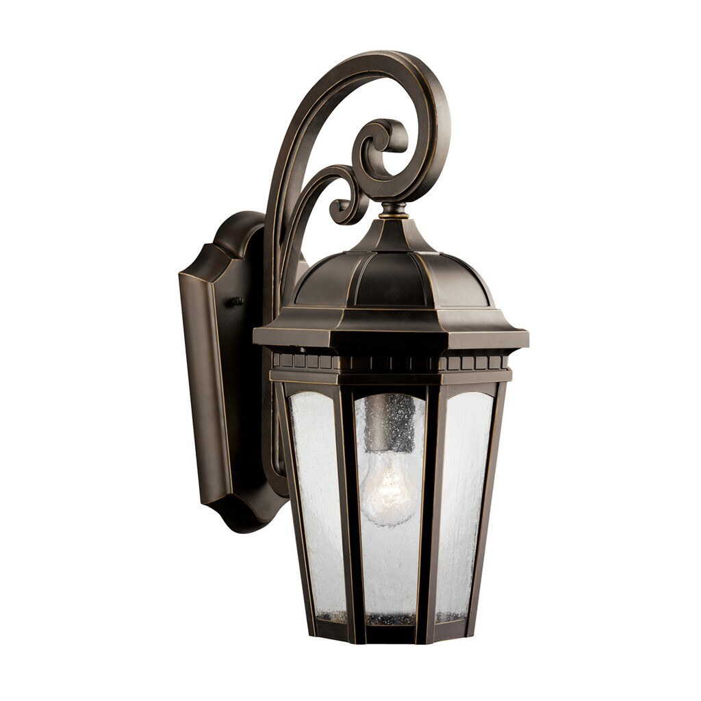 Kichler Lighting Courtyard Collection 1-light Rubbed Bronze Outdoor Wall Lantern Shopping - The Best Deals on Outdoor Wall Lanterns | 18857154 - Mycitystee