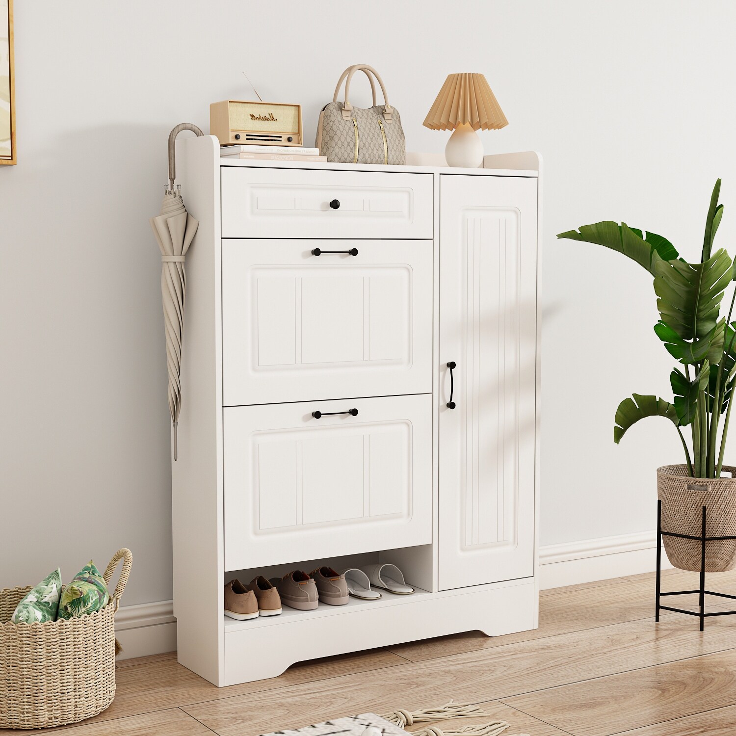 Shoe Cabinet with Door Drawers for 18 Pairs by Kerrogee - - 35523710 - Mycitystee