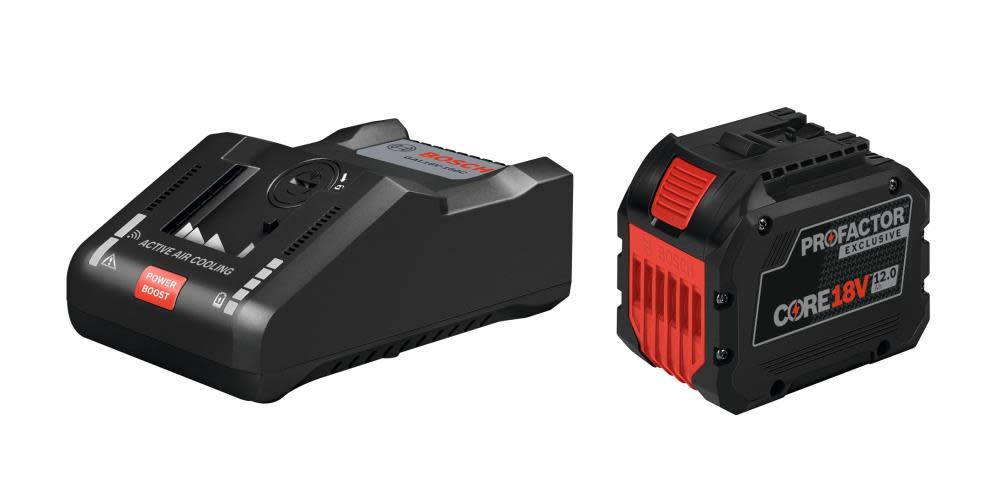 Bosch 18V CORE18V PROFACTOR Endurance Battery and Charger Starter Kit with 1 CORE18V 12Ah PROFACTOR Exclusive Battery and 1 GAL18V-160C 18V Lithium-Io - Mycitystee