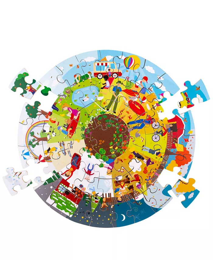 Bigjigs Toys CLOSEOUT! - Seasonal Circular Floor Puzzle - Mycitystee