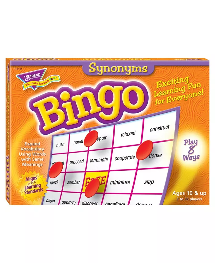 Trend Enterprises Synonyms Bingo Game - Mycitystee