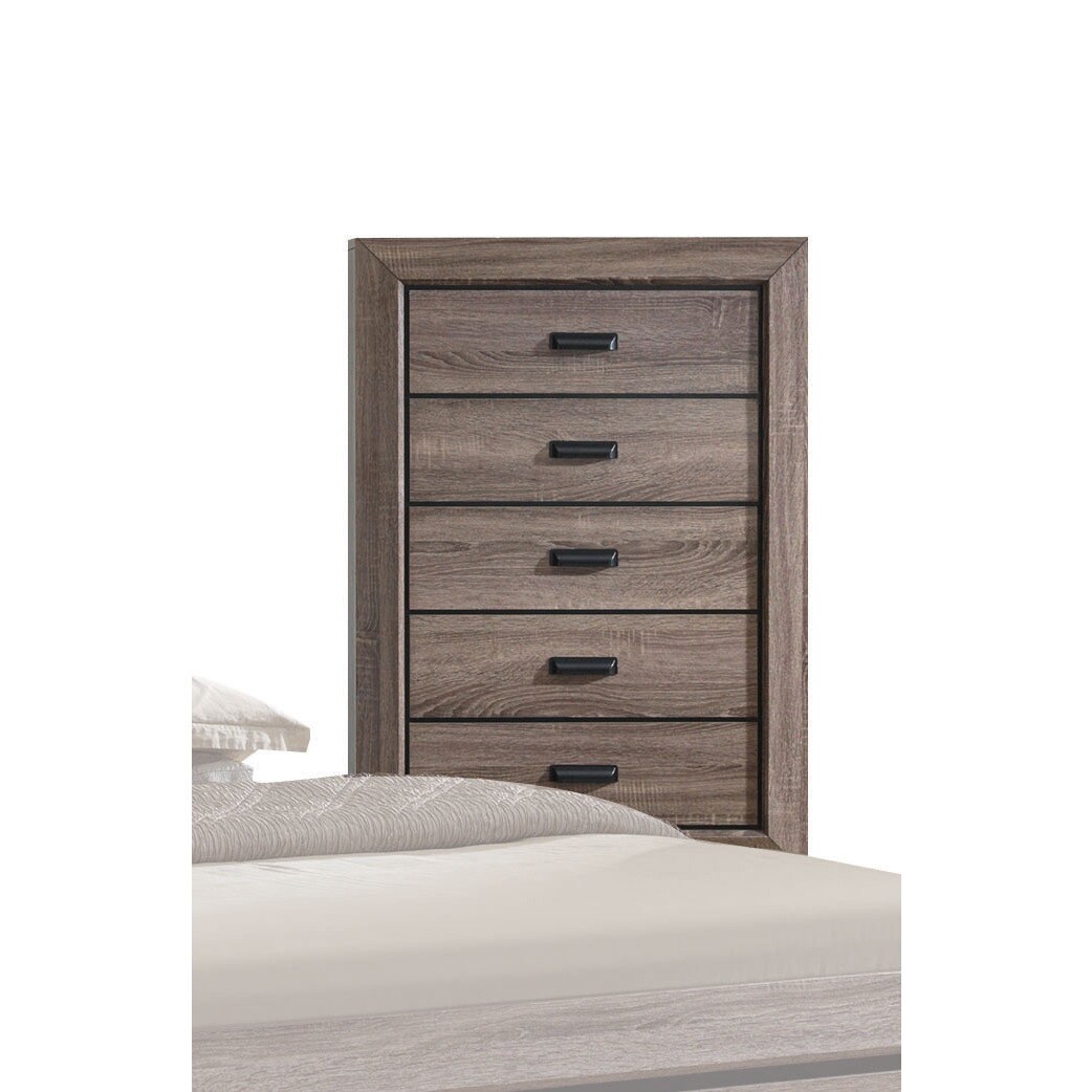 The Gray Barn Pickford Weathered Grey Grain 5-drawer Chest - - 21906818 - Mycitystee