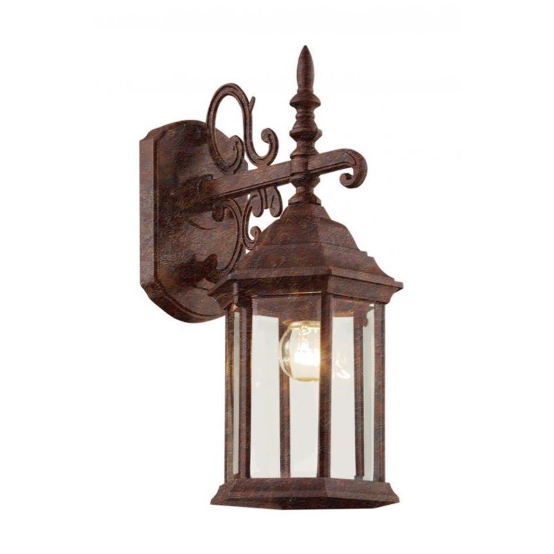 GuisseppeImports One Light Wall Lantern Josephine Rust - Exact Size - Mycitystee