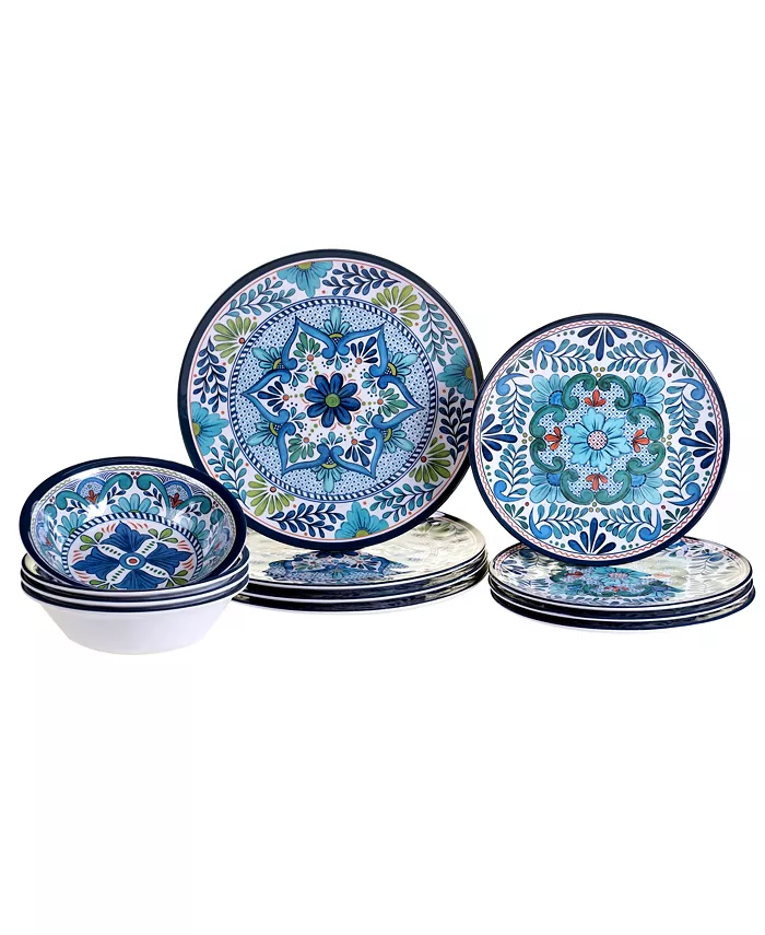 Certified International Talavera 12-Pc. Melamine Dinnerware Set - Mycitystee