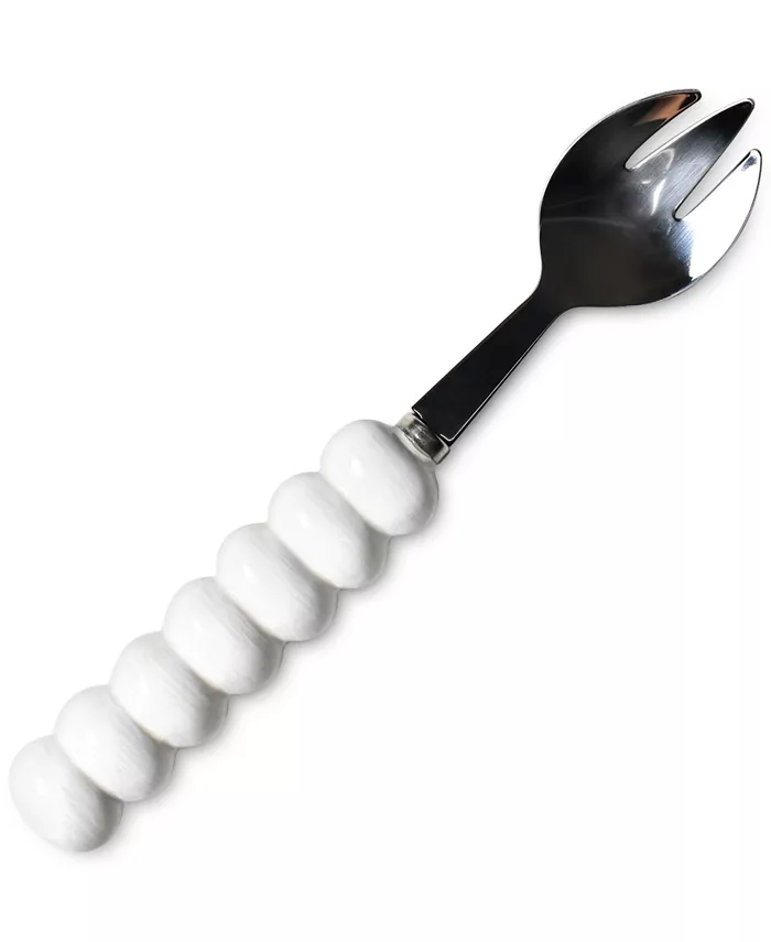 Coton Colors by Laura Johnson Signature White Knob Serving Fork - Mycitystee