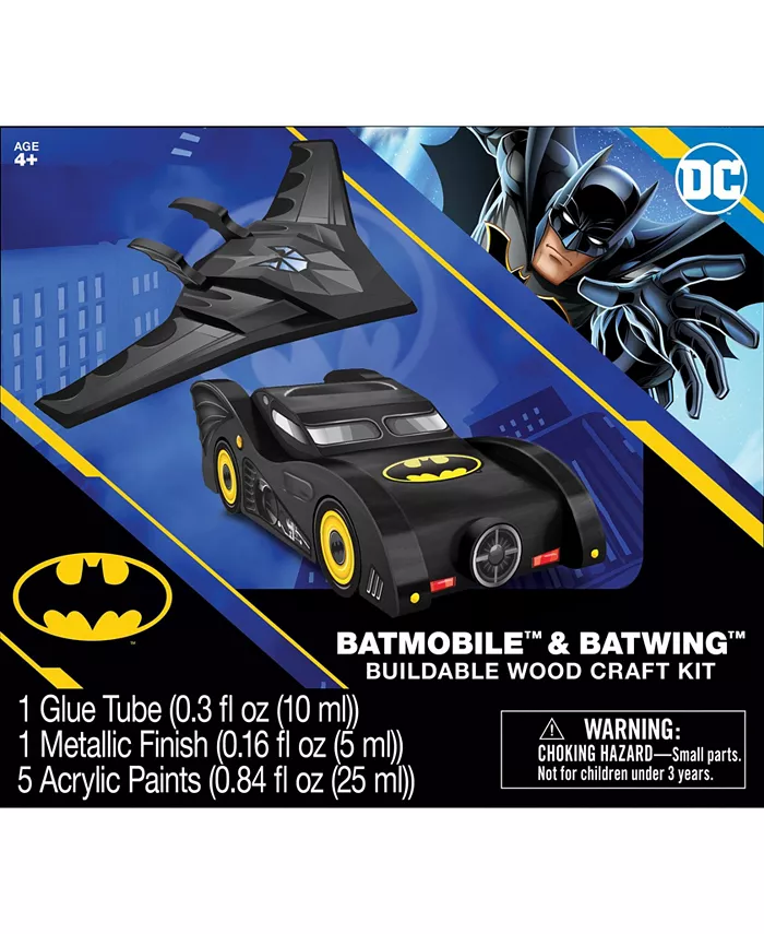 MasterPieces Puzzles Craft Set Batman 2-pack Batmobile Batwing Wood Craft Set - Mycitystee