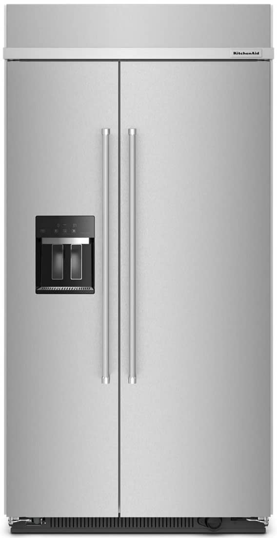 KitchenAid 25.1 Cu. Ft. PrintShield Stainless Steel Side-By-Side Refrigerator With Exterior Ice And Water Dispenser - Mycitystee