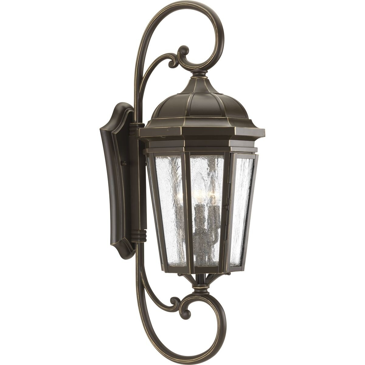 Progress Lighting Verdae Bronze-finish Aluminum Extra Large 3-light Wall Lantern - Mycitystee