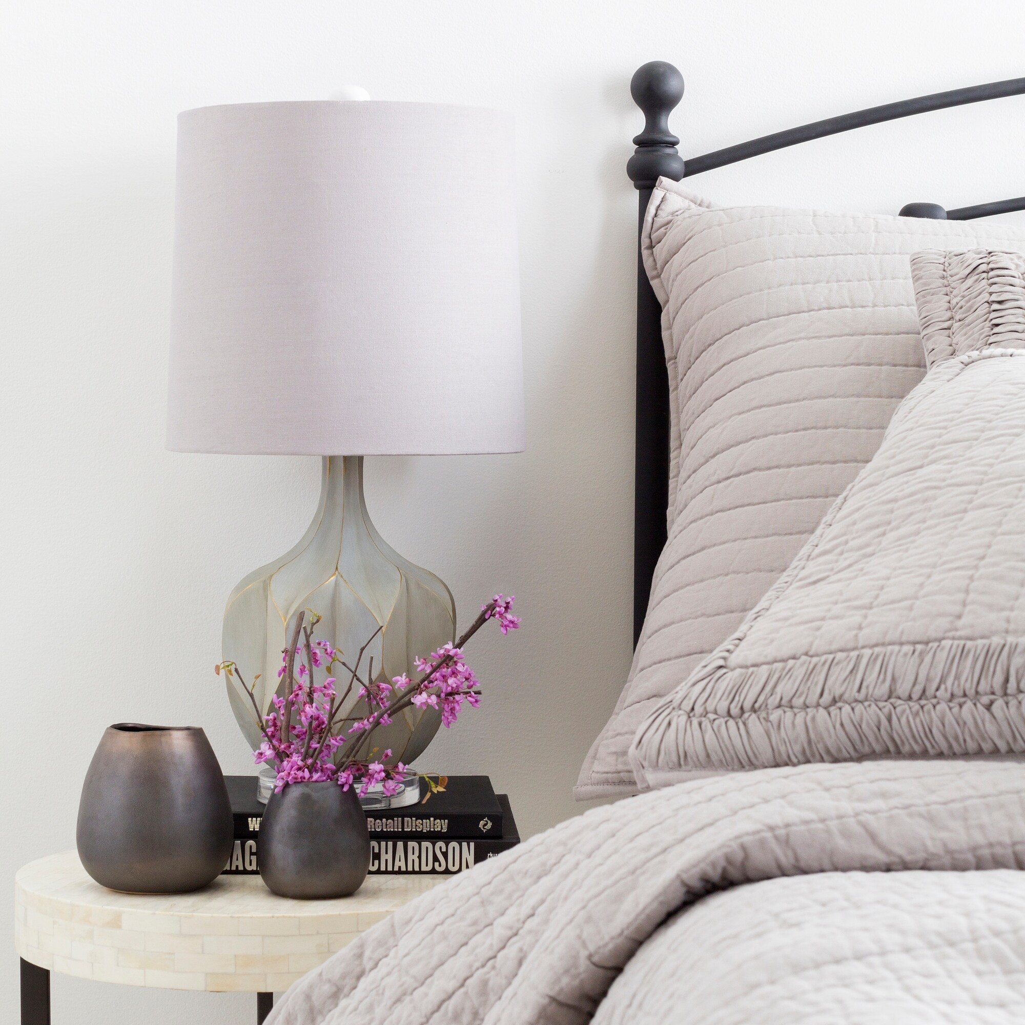 Buckingham Distressed Grey Table Lamp - Mycitystee