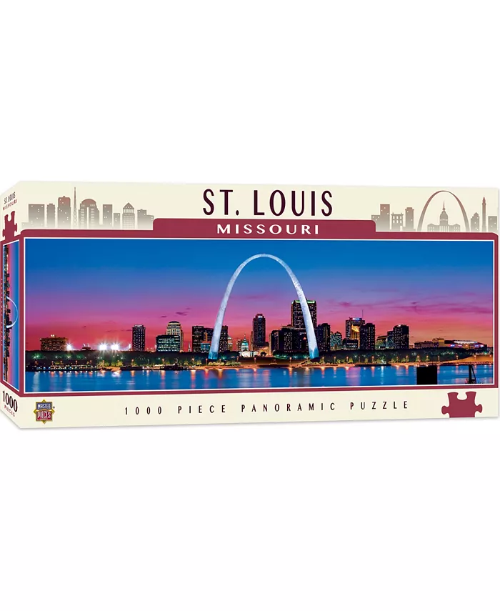 MasterPieces Puzzles American Vista Panoramic - St. Louis 1000 Piece Puzzle - Mycitystee