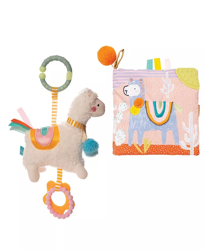 Redbox Manhattan Toy Company Llama Travel Toy with Teether and Llama Soft Activity Book Set - Mycitystee